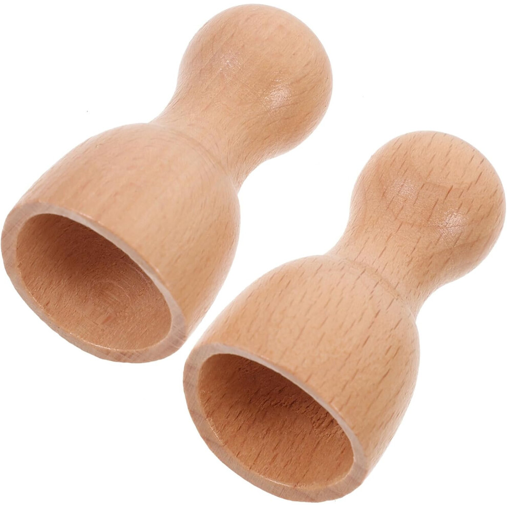Hkhbjs Handheld Wood Swedish Cup 2Pcs Wooden Massager Guasha Massage Tool