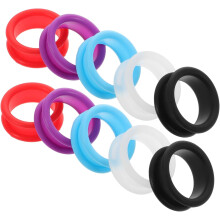 10 buc inele de silicon pentru deget, mânere de forfecare, inserții colorate, protector de îngrijire pentru animale de companie, dimensiuni mici