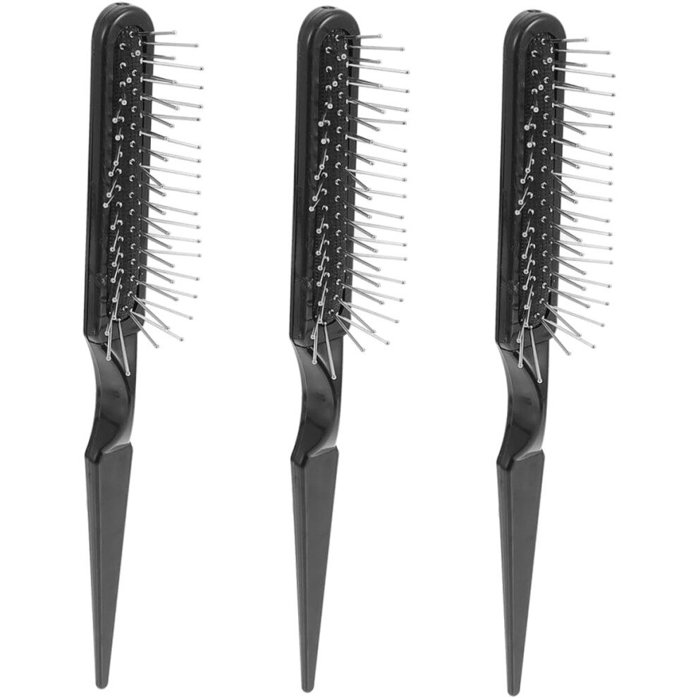Hkhbjs Unisex 3Pcs Detangling Brush Teasing Hair Comb Massage Scalp Hair Brush Wire Bristle