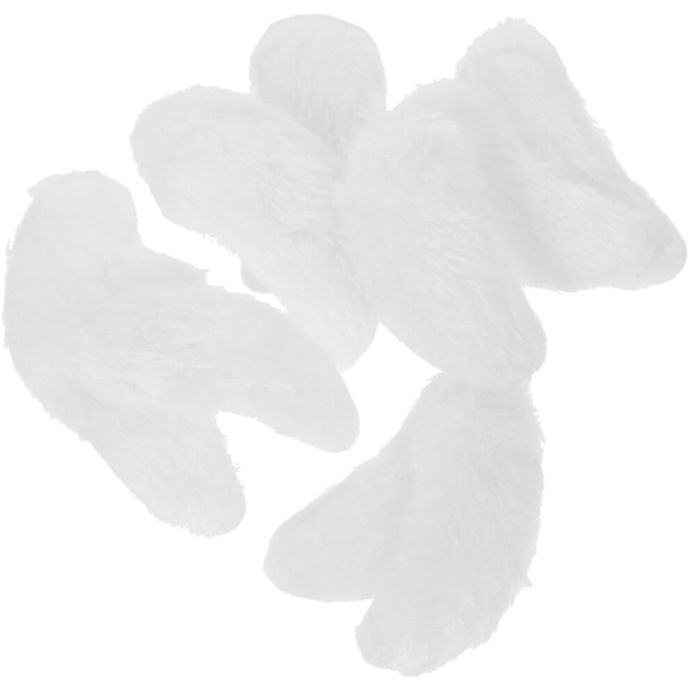 Hkhbjs 5 Pairs Santa Claus White Bushy Eyebrows Synthetic Self-Adhesive Fake Eyebrows