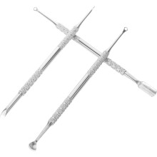 3pcs profissional cutícula empurrador ferramentas removedor de manicure de aço inoxidável f