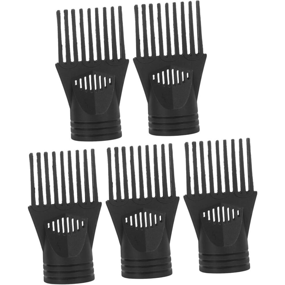 Hkhbjs 5Pcs Plastic Blow Dryer Styling Comb Nozzle Attachments For Curly Straight Hair Lightweight Detangling Hair Dryer Nozzle