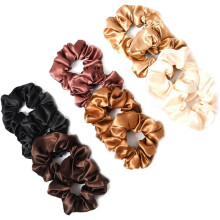 12 elastici per capelli in tessuto tinta unita, fermacoda per donne e ragazze, accessori per feste scolastiche.