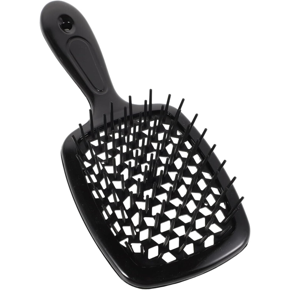Hkhbjs Unisex Black Square Hollow Hair Brush Paddle Ventilated Detangling Comb