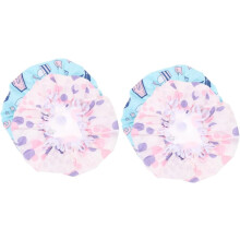 Lot de 4 bonnets de bain élastiques pour garçons, filles et femmes - Jolis bonnets de douche pour protéger les cheveux - Idéal pour le spa