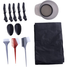Juego de 12 pinceles para teñir el cabello con recipientes de plástico para tinte, para un uso práctico en casa.