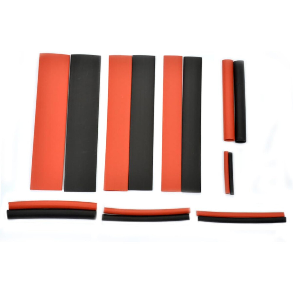 150Pcs Heat Shrink Tubing Set, Flame Retardant Black Red Polyolefin Sleeves 5455468335426