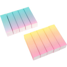 20pcs retangular gradiente tampões unhas macios esponja polonês arquivos para manicure pedicure em casa salão