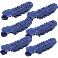 6 rulos para el cabello, pinzas rizadoras para flequillo para mujer, color azul marino. Herramientas para peinar el cabello ondulado.