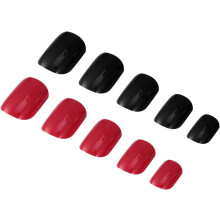 24pcs Solid Nail Stickers Detachable Nail Decals for Fake Nails Nail Tips Removable Nail Nail Art Sticker for Women Use
