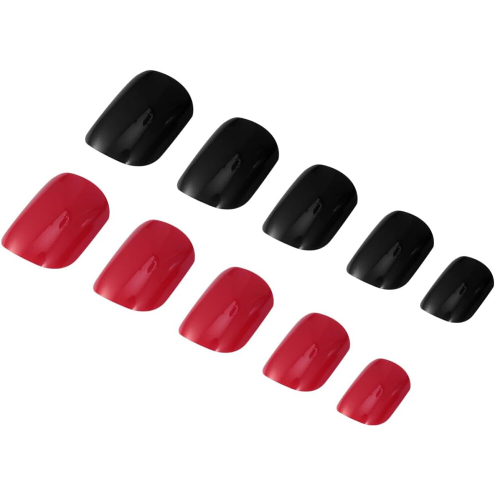 Hkhbjs 24Pcs Solid Nail Stickers Detachable Nail Decals For Fake Nails Nail Tips Removable Nail Nail Art Sticker For Women Use