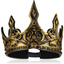 King Crown Medieval Cosplay Prop Pu Foam Headband for Halloween Party Dress up Random Pattern
