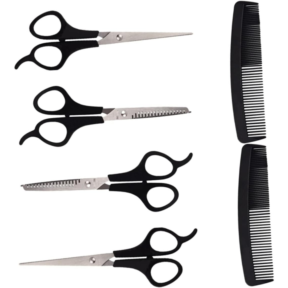 Hkhbjs Black 2Sets Barber Scissors Professional Hair Cutting Scissors Hair Comb For Hairdressing Salon