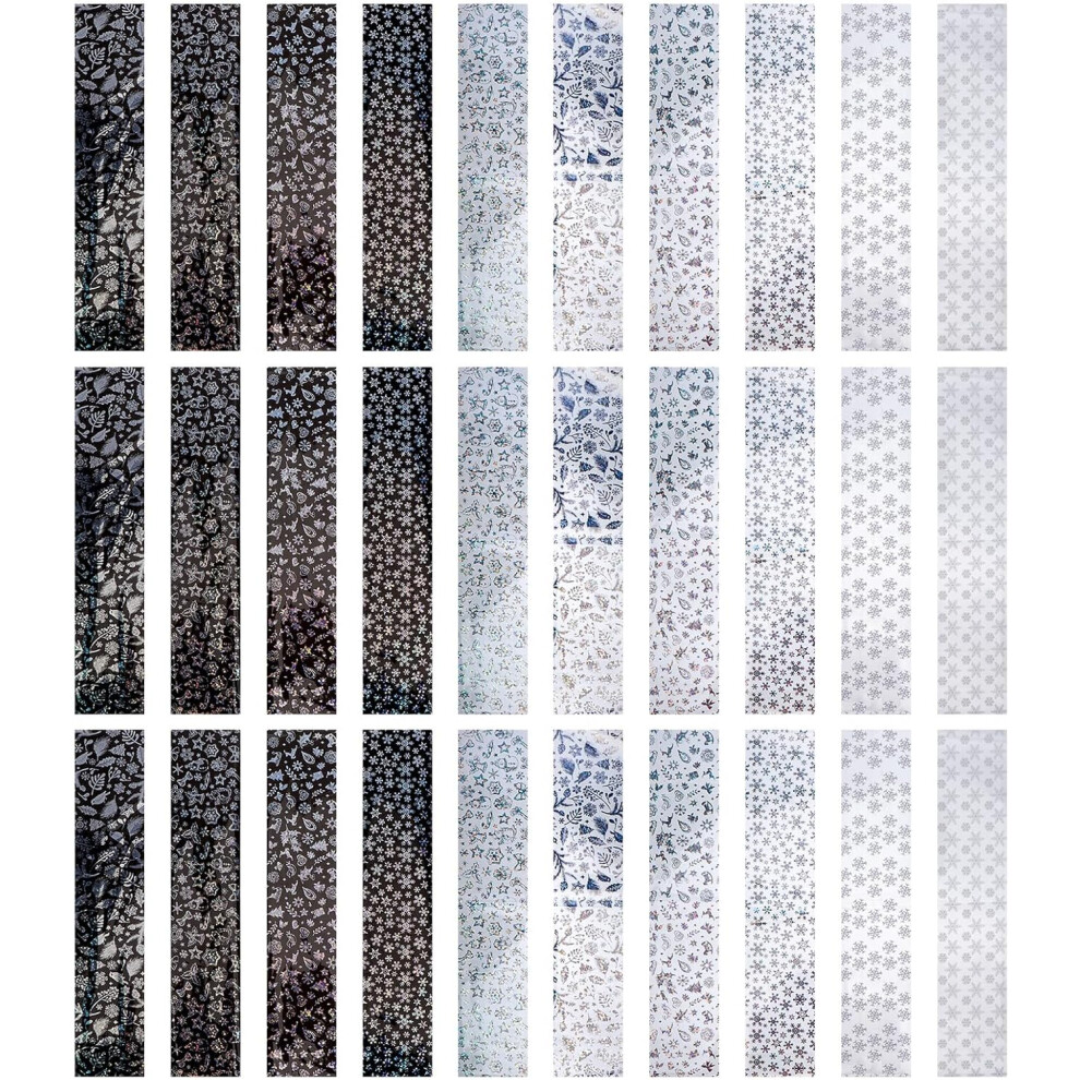Hkhbjs 30Pcs Christmas Nail Stickers Snowflake Nail Decal Art Sticker For Festive Party Manicure