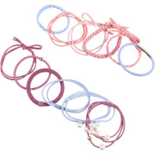 24 elastici per capelli con perline sintetiche, fermacoda per uso quotidiano, elastici per capelli in stile dolce