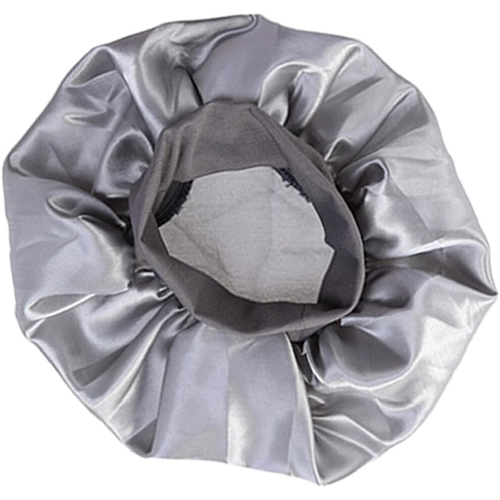 Hkhbjs Silver Wide-Brimmed Elastic Sleep Hat For Women Chemotherapy Night Sleeping Hair Care Cap Headband Hair Wrap Bathing Accessory