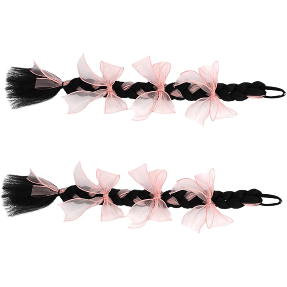 Hkhbjs Unisex 2Pcs Hair Extensions Ponytail Synthetic Hairpieces Ponytail Hair Extension Long Braid For Women