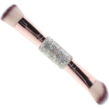 Pinceaux de maquillage double face pour fond de teint liquide, blush, poils doux