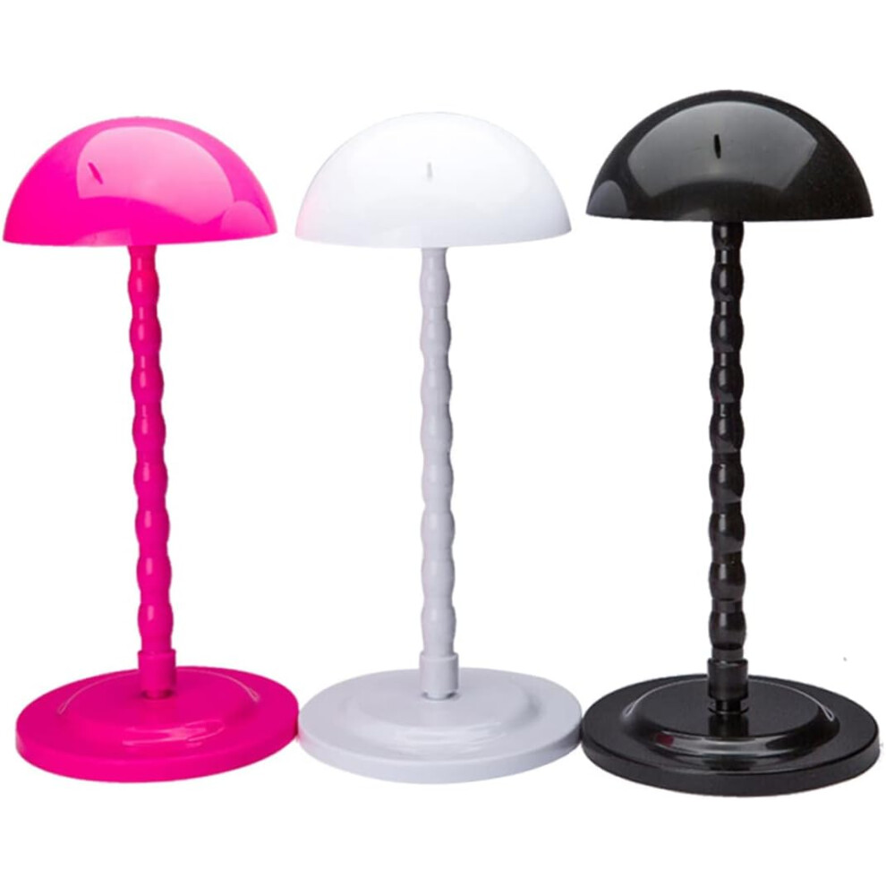 Hkhbjs Unisex 3Pcs Sturdy Wig Hanger Stand Large Base Cap Holder Hat Rack For Wigs Hairpieces Storage