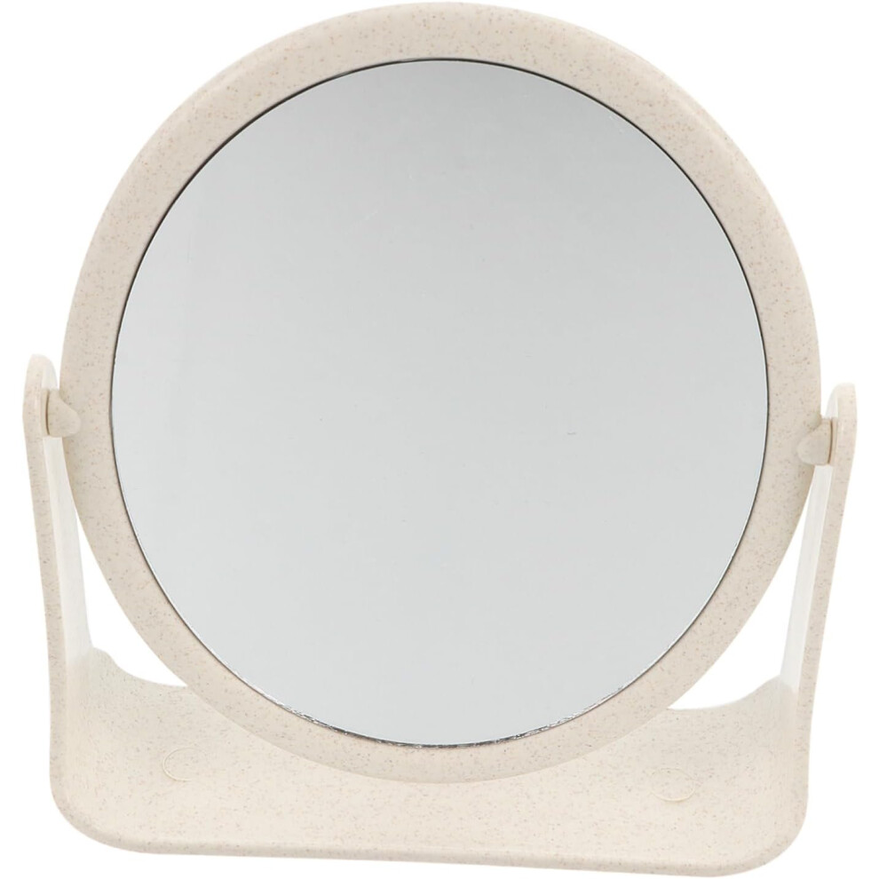 Hkhbjs White Desktop Rotatable Double Sided Cosmetic Mirror For Makeup Vanity Use Swivel Tabletop Mirror Gilded Stand