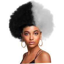 Hitzebeständige, kurze, lockige Afro-Perücke für schwarze Frauen, weiches, natürliches Kunsthaar, leicht zu stylen