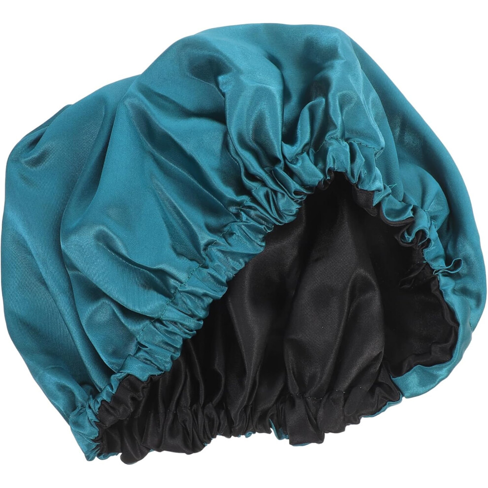 Hkhbjs Reusable Elastic Hair Shower Cap For Women, Large Waterproof Bathing Hair Bonnet With Button Closure