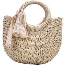 Elegante gewebte Schultertasche für Damen, Strandtasche, Aufbewahrungsbeutel, Umhängetasche für Damen, Handtasche, Aufbewahrung