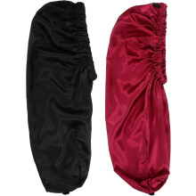 Lot de 2 bonnets de nuit en satin pour femmes, bonnets de soin capillaire avec élastique pour protéger les cheveux