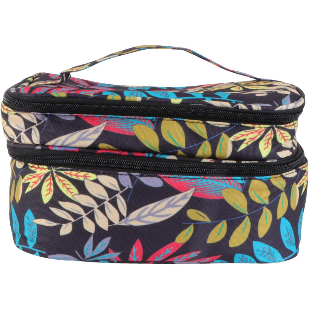 Hkhbjs Cosmetic Storage Bag Compartments Double Layer Large Capacity Nail Polish Organizer Travel Organizer