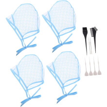 12pcs Adjustable Hair Dye Highlighting Caps Holes, Hair Coloring Supplies Kit for Salon and Home Use, Hairdressing Tool Crochet Needle