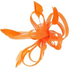 Elegantti morsiuskoristeinen hiuspinni oranssilla verkolla Tyylikäs hiusasuste häihin, juhliin, banketteihin ja naisille