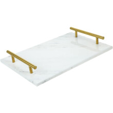 Marmortablett mit Griff, Aufbewahrungsplatte, dekoratives Serviertablett, vielseitig verwendbare Obstschale aus Marmor