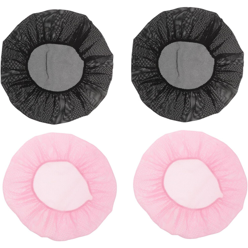 Hkhbjs Black/Pink 4Pcs Sleep Cap Hair Bonnet Mesh Net For Sleeping Reusable Washable For Nighttime Use In And