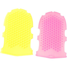 2 stuks dubbelzijdige exfoliërende badhandschoenen/douchehandschoenen voor het verwijderen van dode huidcellen en het diep reinigen van de poriën.