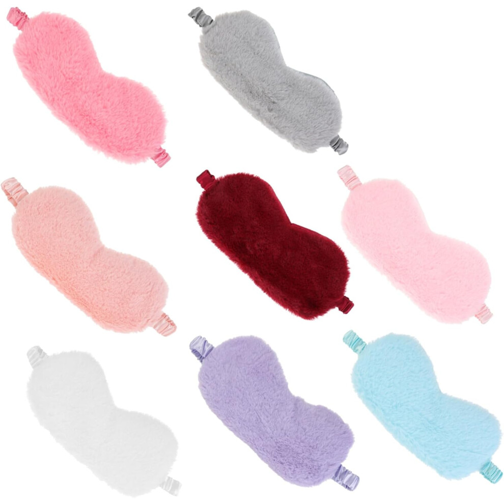 Hkhbjs 8Pcs Plush Eye Masks Soft Breathable Eye Covers