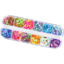 Pailletten-Nageldekoration in verschiedenen Farben: Glitzernde Strasssteine für Maniküre und DIY-Nageldesigns