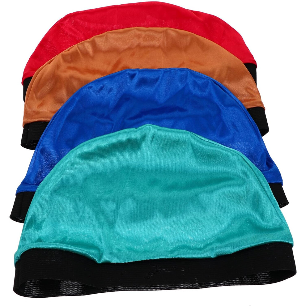 Hkhbjs 4Pcs Wig Cap Set Elastic Stretch Dome Caps Colorful Stocking Wave Unisex Silky Wig Liner For Hair Styling And Wave Maintenance