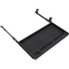 Tastaturablage-Set mit Auszugsschublade, Klemme und Schiene für unter den Schreibtisch, schwarze Tastaturhalterung