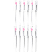 2sets aplicadores lábios de silicone tampado pincel aplicador batom conjunto para maquiagem 6pcs * 2