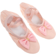 Zapatillas de ballet para niñas, suela blanda, suela dividida, zapatillas de ballet para niñas pequeñas, calzado cómodo para practicar y actuar.