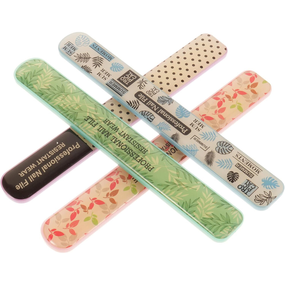 Hkhbjs 4Pcs Stainless Steel Nail Files Buffers For Natural Nails Grooming Tool Sanding Buffer Manicure Salon Home Use