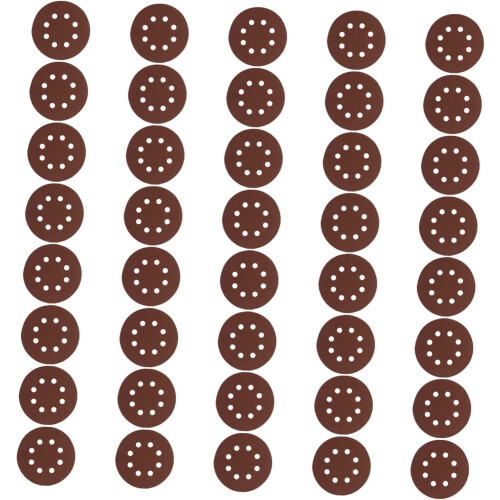 40pcs 5 polegadas 125mm gancho e laço de lixamento discos conjunto 8 buracos
