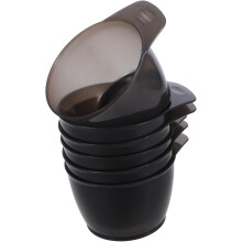 6 tazones de plástico para mezclar tinte para el cabello, herramientas para teñir el cabello, suministros para salones de belleza y uso doméstico.