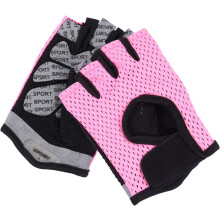 Rutschfeste Halbfingerhandschuhe für Sport, Radfahren und Outdoor-Aktivitäten, atmungsaktive Fitnesshandschuhe in Pink