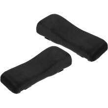 2er-Set Armlehnenpolster für Gaming-Stühle mit geschwungenem Design, schwarz-gelber Basis, ergonomische Ellbogenstützen