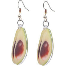 Modische Acryl-Ohrhänger in Avocado-Form für Damen, kreativer grüner Ohrhänger
