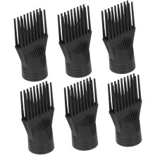 6pcs Hair Dryer Nozzle Attachment Comb for Blow Dryer Includes Retractable Curling Comb and Diffuser for Hairdryer Salon Use