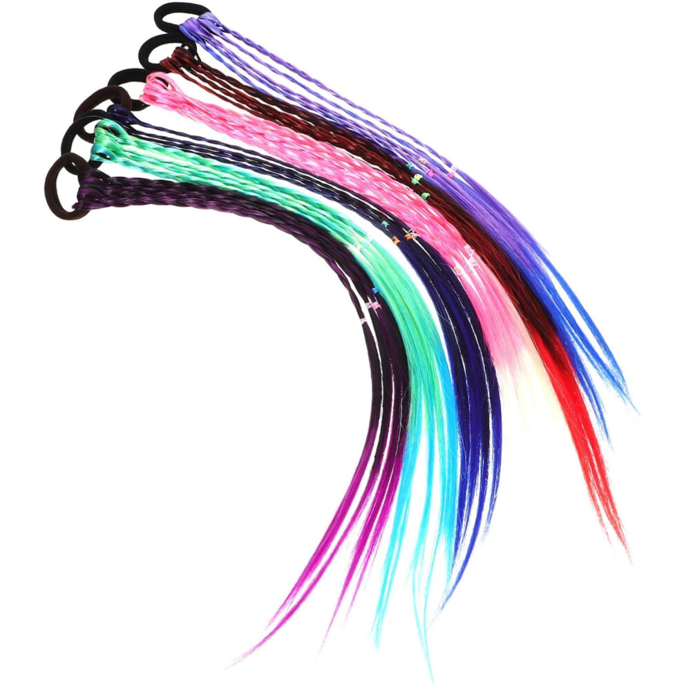 Hkhbjs Unisex 12Pcs Braided Hair Extensions Wigs For Girls Ponytail Extension Braided Ponytail For Curly Hair Styles And Braiding