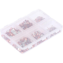 Unha strass fundo plano vidro strass conjunto 12 tamanhos Ss3-ss20 manicure unha arte decoração kit