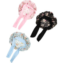 Lot de 3 bonnets de nuit en satin pour enfants, protège-cheveux pour le bain et le sommeil des bébés filles et garçons